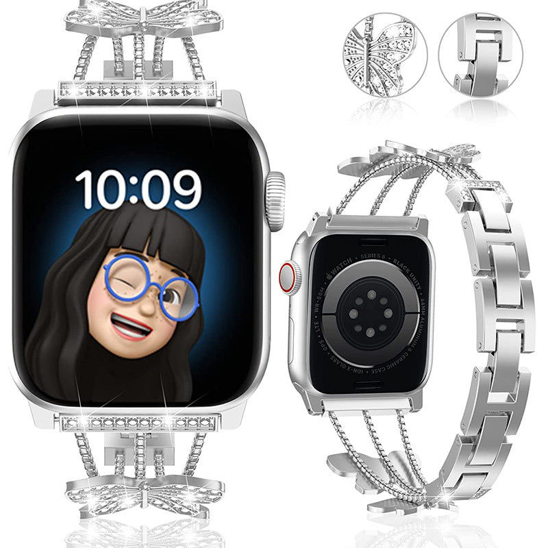 Butterfly Bling Diamond Link Bracelet for Apple Watch