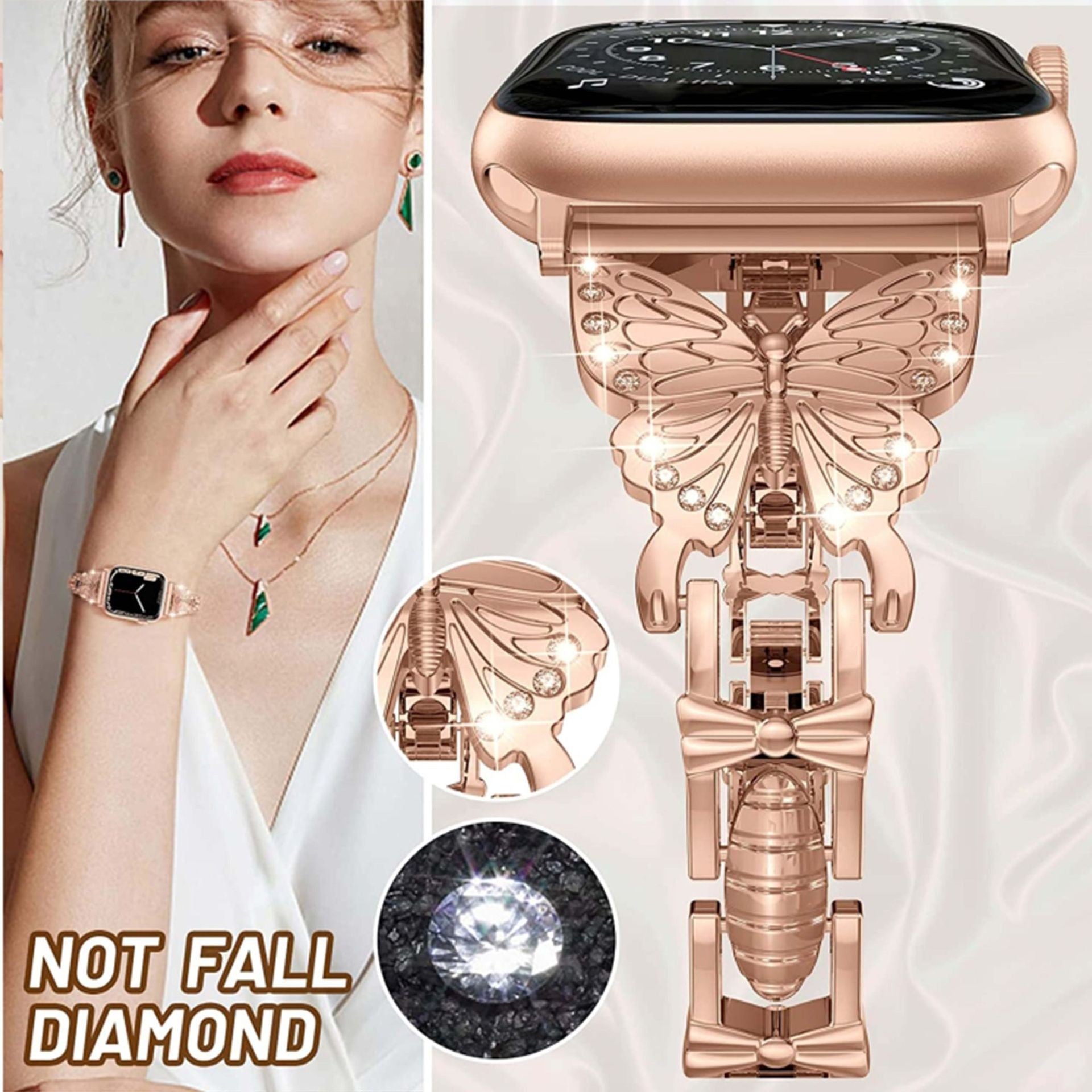 Butterfly Bling Link Bracelet for Apple Watch