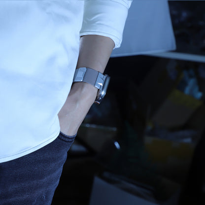 Mecha Stainless  Steel Milanese Loop Band For Apple Watch