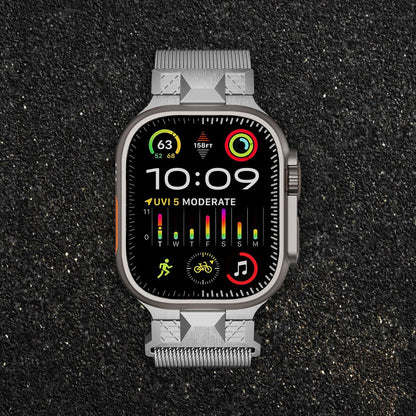 Mecha Stainless  Steel Milanese Loop Band For Apple Watch