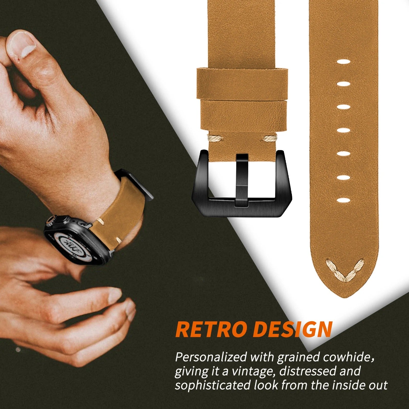 Handmade Vintage Leather Apple Watch Band