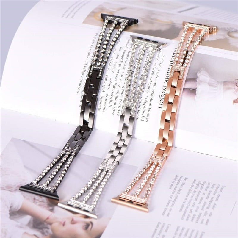 Bling Diamond Link Bracelet For Apple Watch