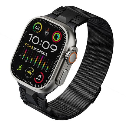 Mecha Stainless  Steel Milanese Loop Band For Apple Watch