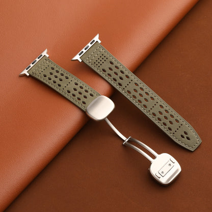 Breathable Leathe Magnetic Band For Apple Watch