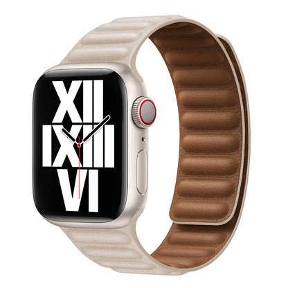 Magnetic Leather Link Band