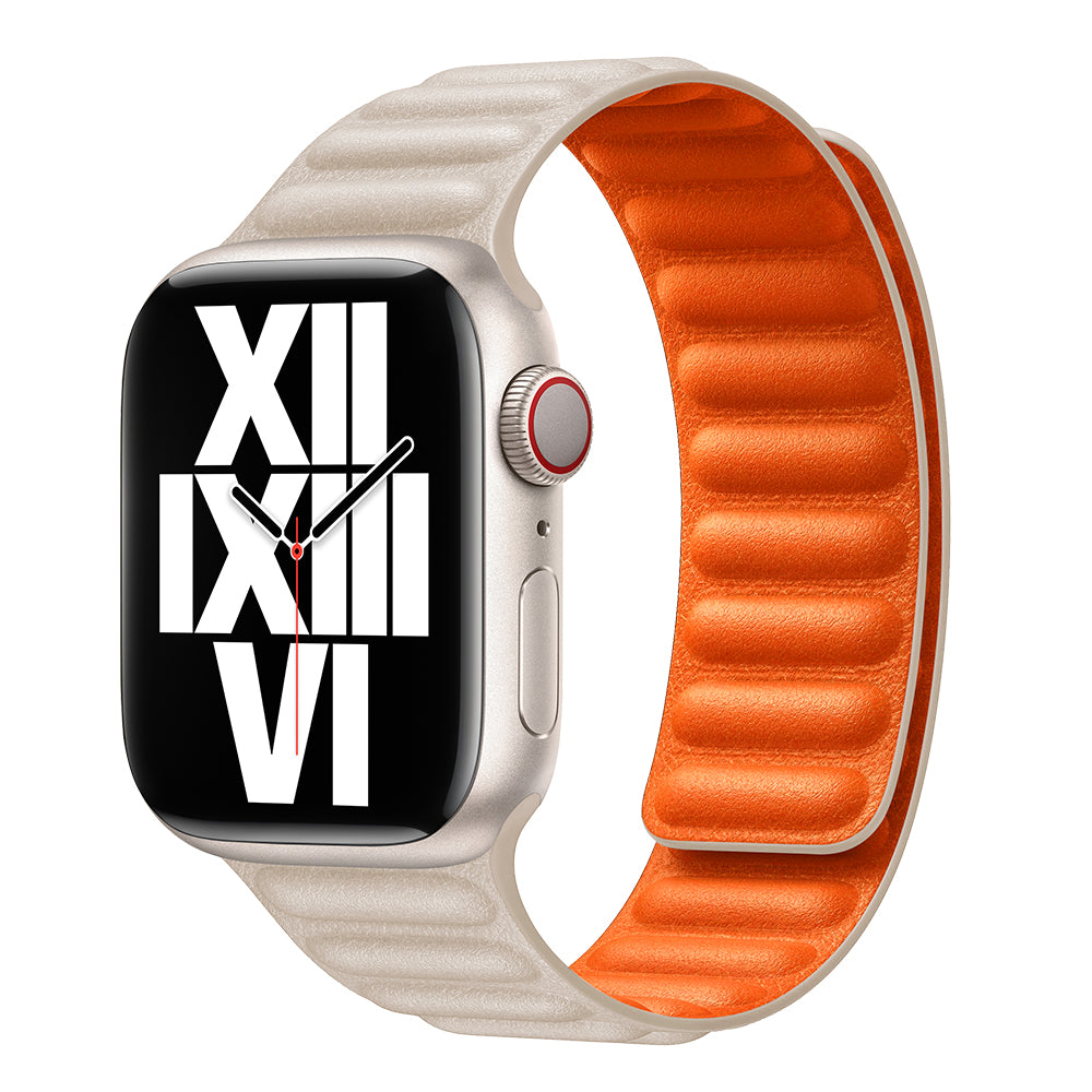 Magnetic Leather Link Band